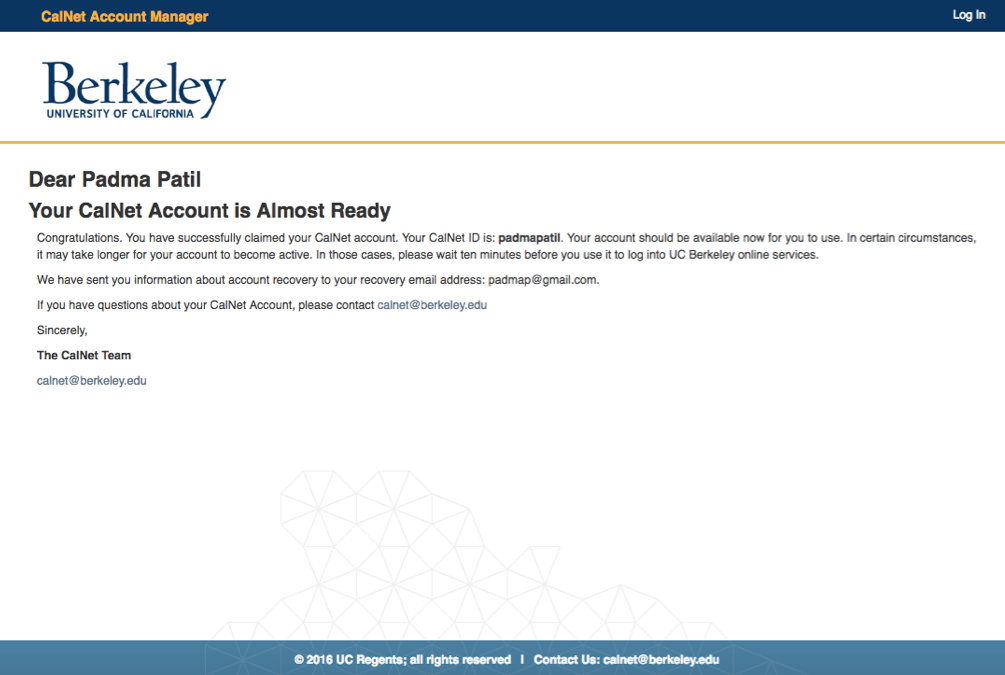Instructions For New Employees And Affiliates CalNet Identity And 